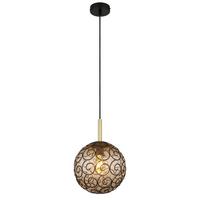 Hängeleuchte 15659h - Goldfarben/Schwarz, KONVENTIONELL, Kunststoff/Metall (25/120cm) - Globo