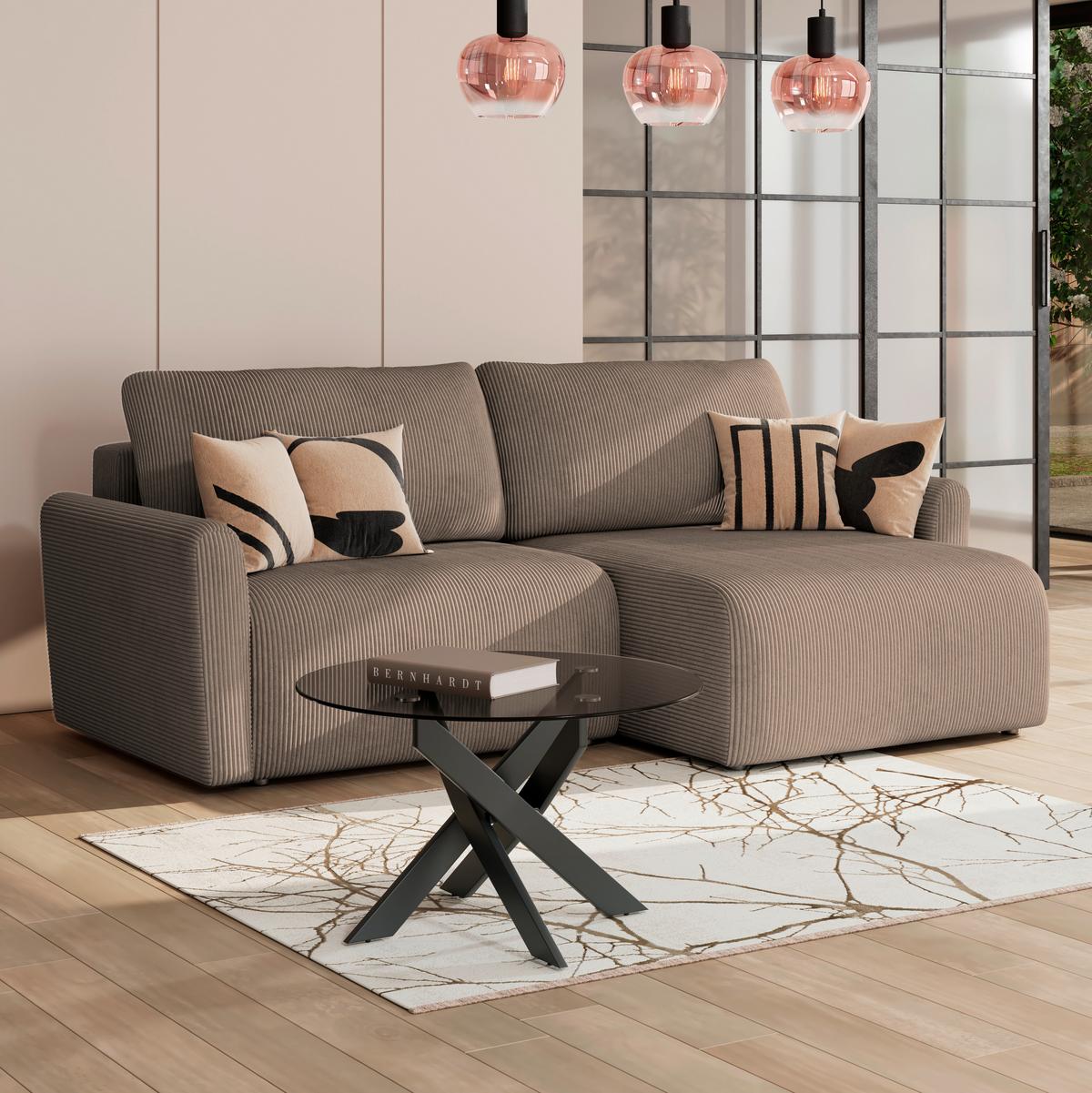 Ecksofa Josh Braun S: 229x146 Cm - Braun, Trend, Textil (229/146cm)