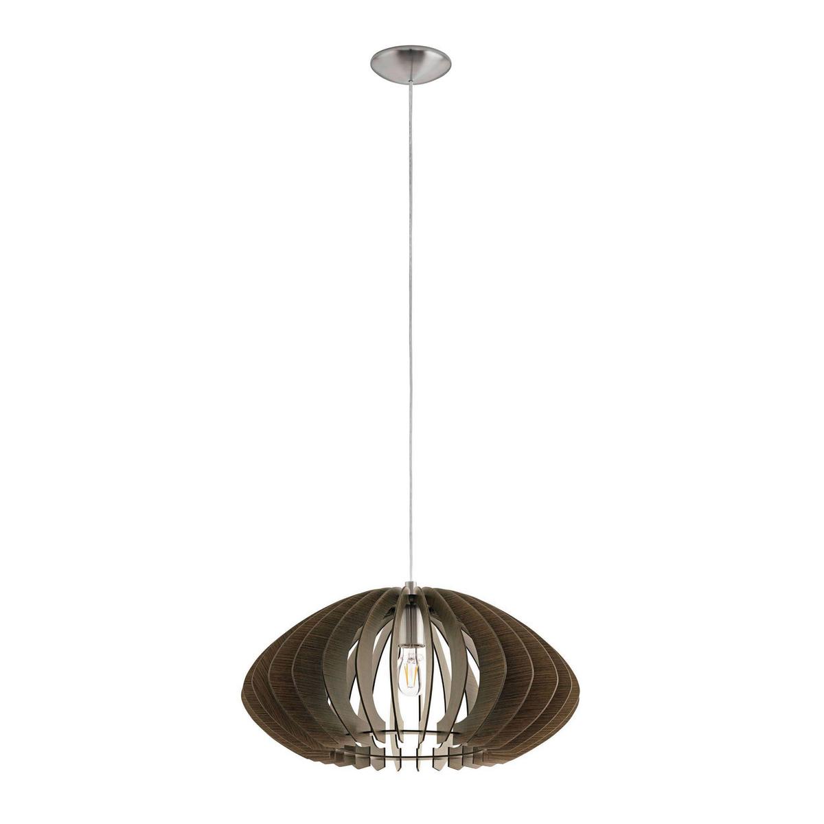 Hängeleuchte 95261* Cossano 2 - Dunkelbraun, Natur, Holz/Metall (50/150cm) - Eglo