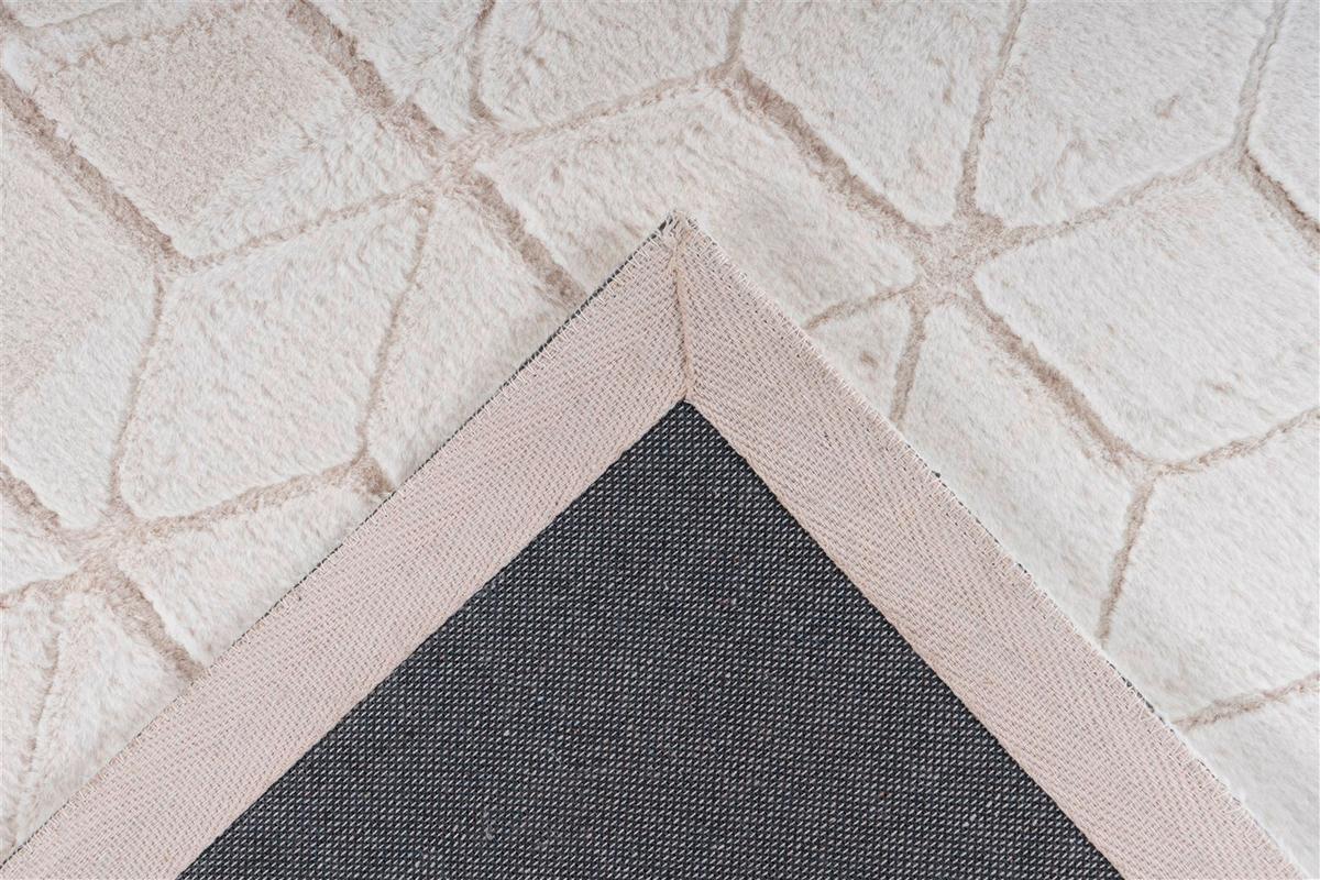 Teppich Creme, Weiß Vivica 125, BxL: 160x230 cm - Creme/Weiß, KONVENTIONELL, Textil (160/230cm)