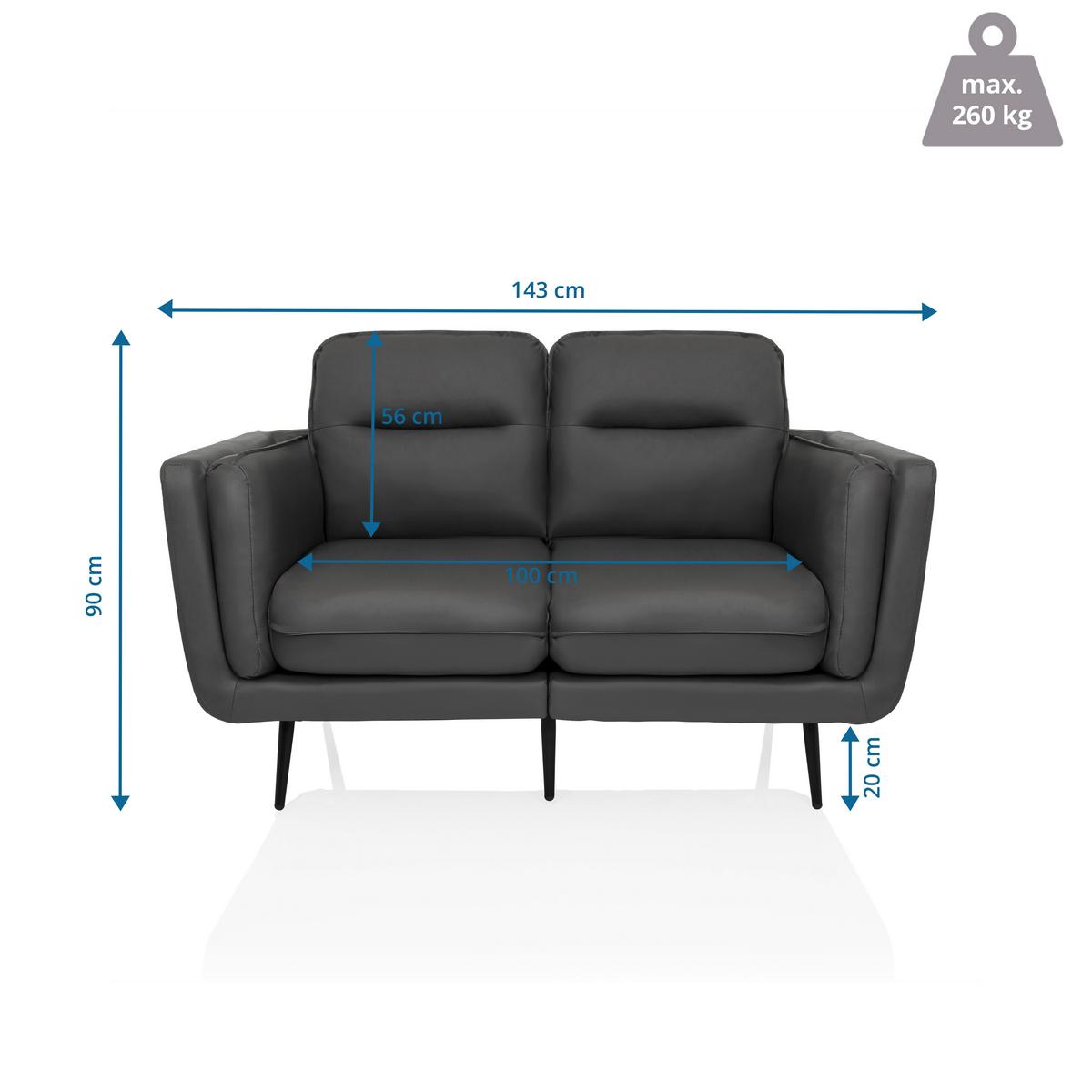 Loungesofa Vintalux B: 143 Cm - Grau, MODERN, Textil (143/70/73cm) - MID.YOU