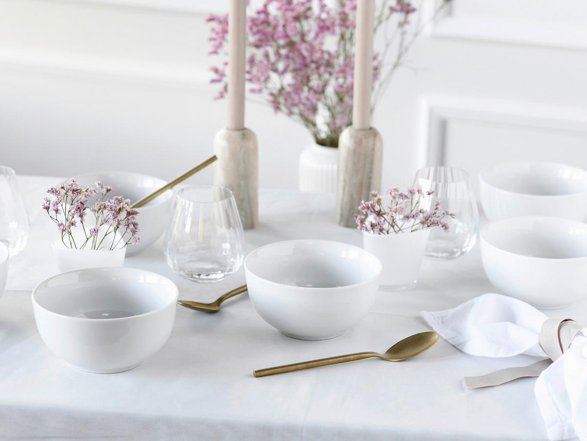 Schüsselset Luna 6--Teilig., Weiß - Weiß, Basics, Keramik - Creatable