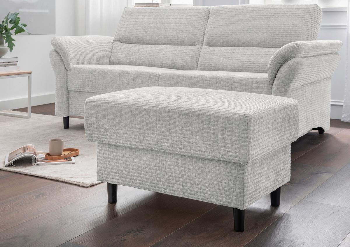 Hocker Cavoli, Weiß B: 76 cm - Schwarz/Weiß, MODERN, Textil (76/46/55cm) - Livetastic