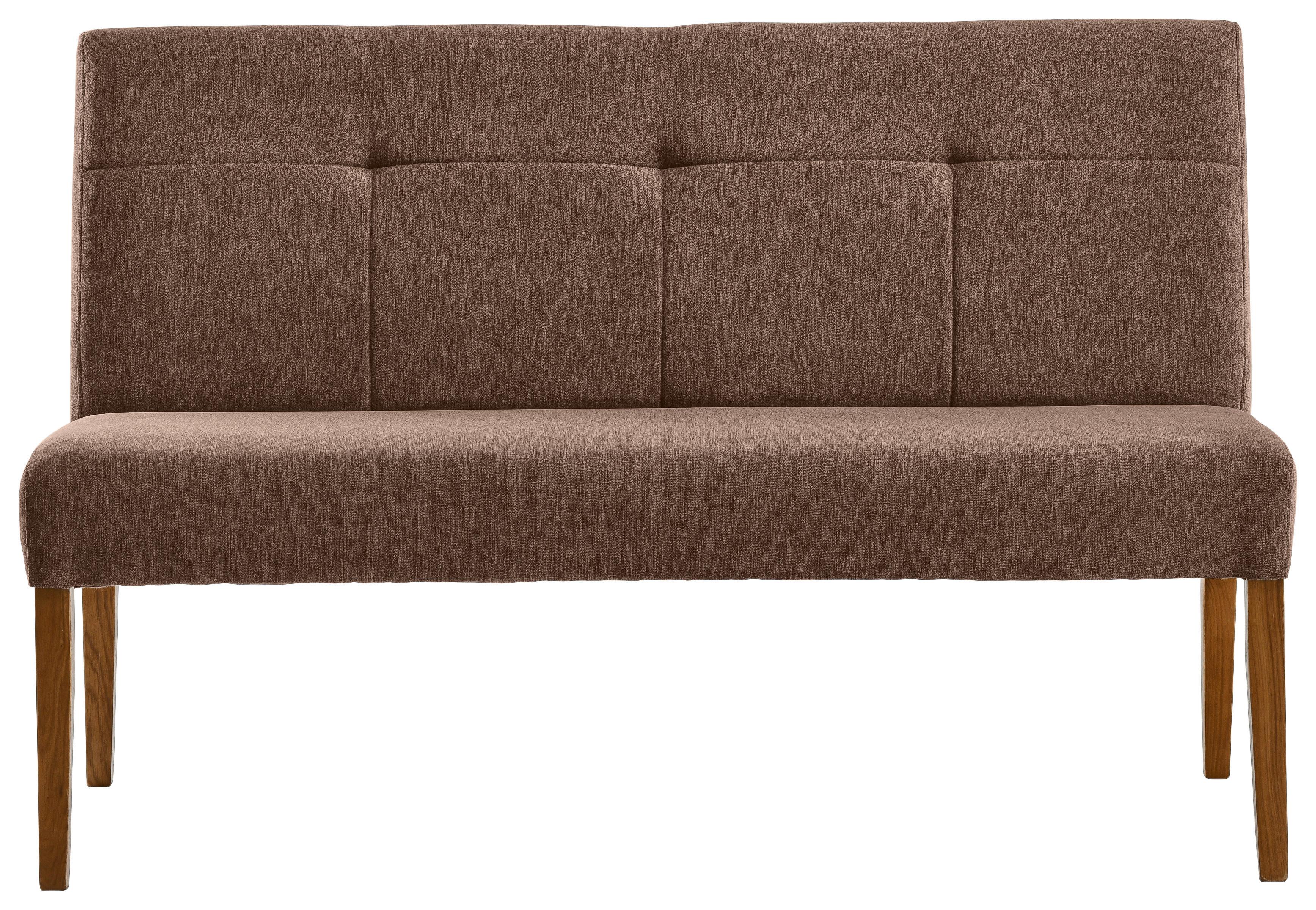 Sitzbank Damla Braun/Eichefarben B: 137 cm - Eichefarben/Braun, KONVENTIONELL, Holz/Textil (137/92/66cm) - Cantus