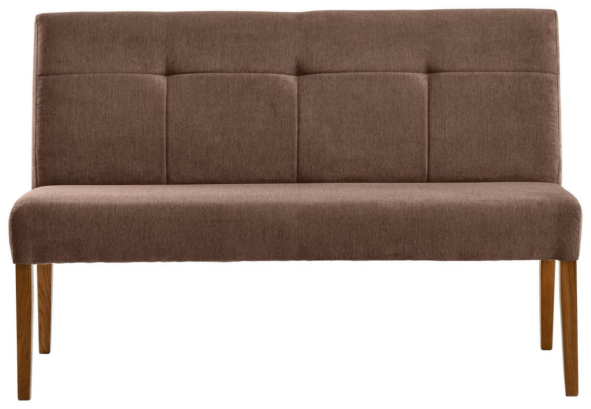 Sitzbank Damla Braun/eichefarben B: 137 Cm - Eichefarben/Braun, KONVENTIONELL, Holz/Textil (140/92/66cm) - Cantus