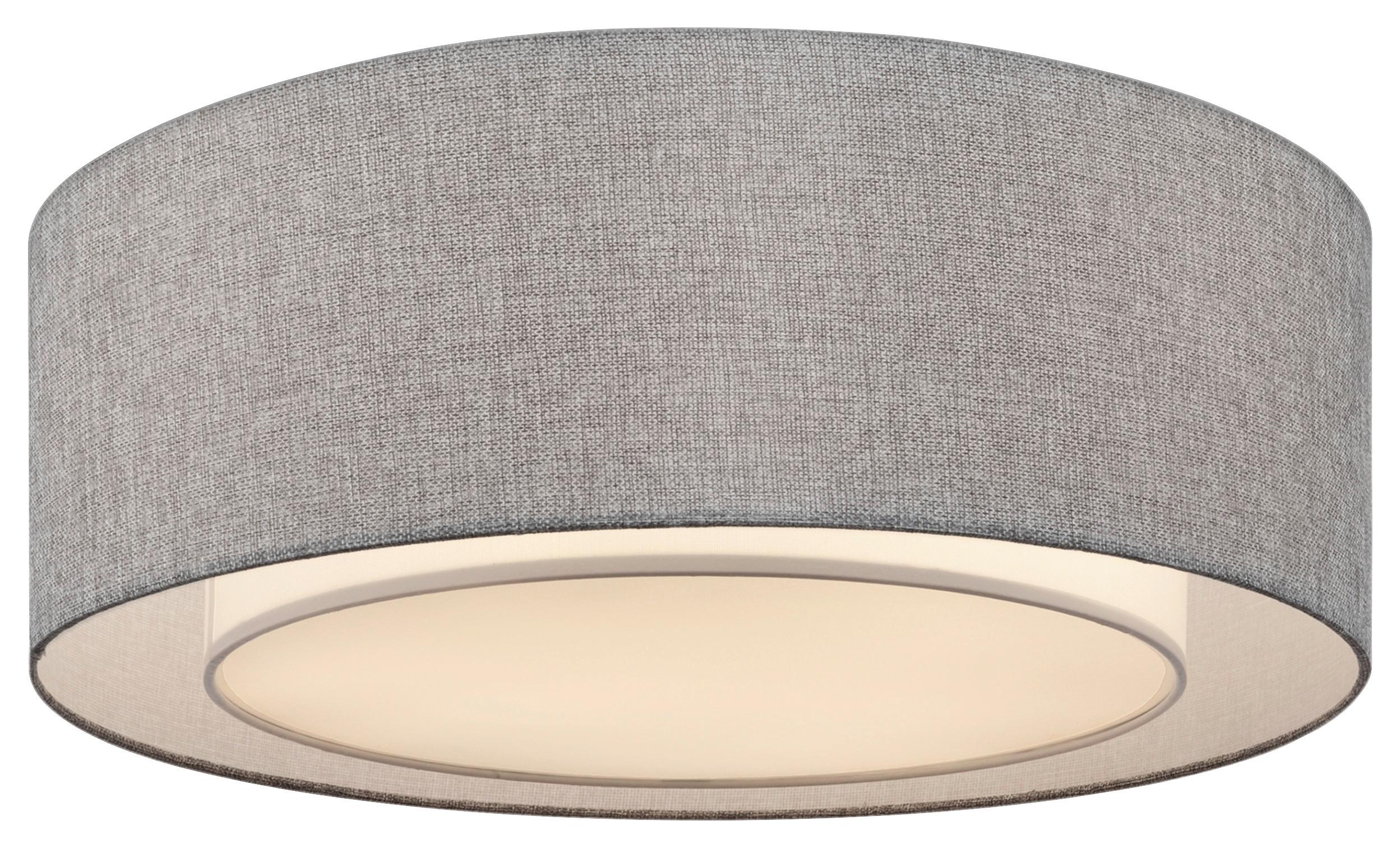 Deckenleuchte Bergamo L: 52 cm mit Drehdimmer - Chromfarben/Grau, Basics, Textil/Metall (52/17,5/52cm) - MAYTONI