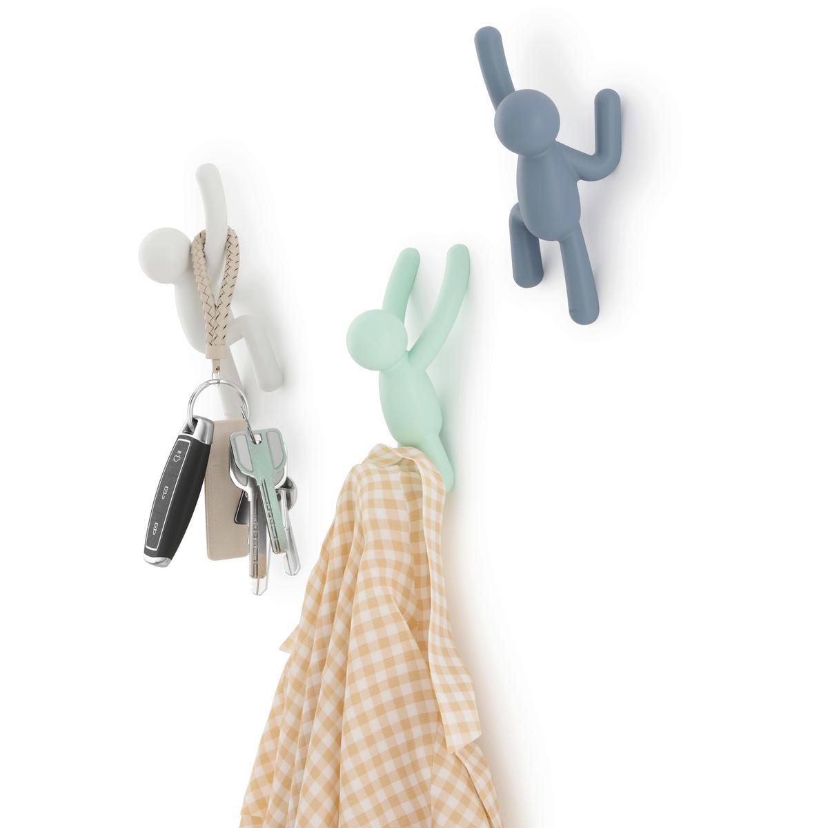 Háčky sada 3 ks barevná - vícebarevná, Moderní, plast (7/18/8cm) - Mömax