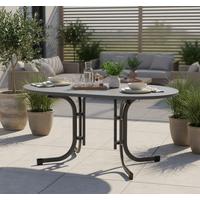 Gartentisch Klappbar Stahl L: 140 Cm - Anthrazit, KONVENTIONELL, Holzwerkstoff/Metall (140/90/71cm) - Siena Garden