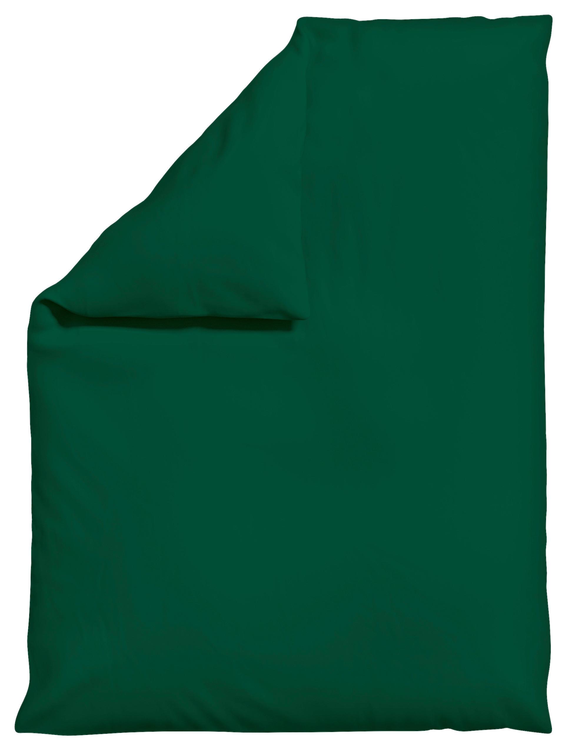 BETTDECKENBEZUG WOVEN SATIN - Dunkelgrün, Basics, Textil (155/220cm) - Schlafgut