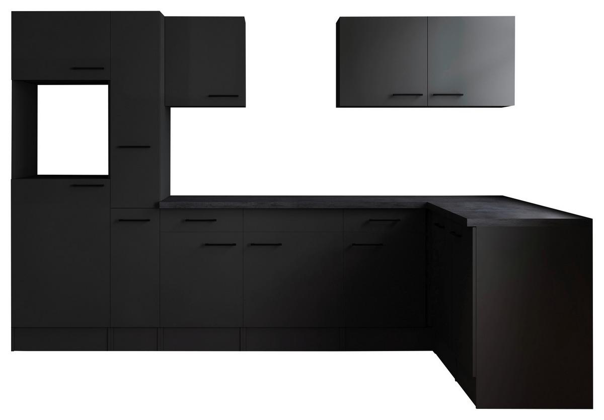 Eckküche Oliver Dunkelgrau S: 310x172cm - Dunkelgrau/Grau, Design, Holzwerkstoff (310/172cm) - Respekta