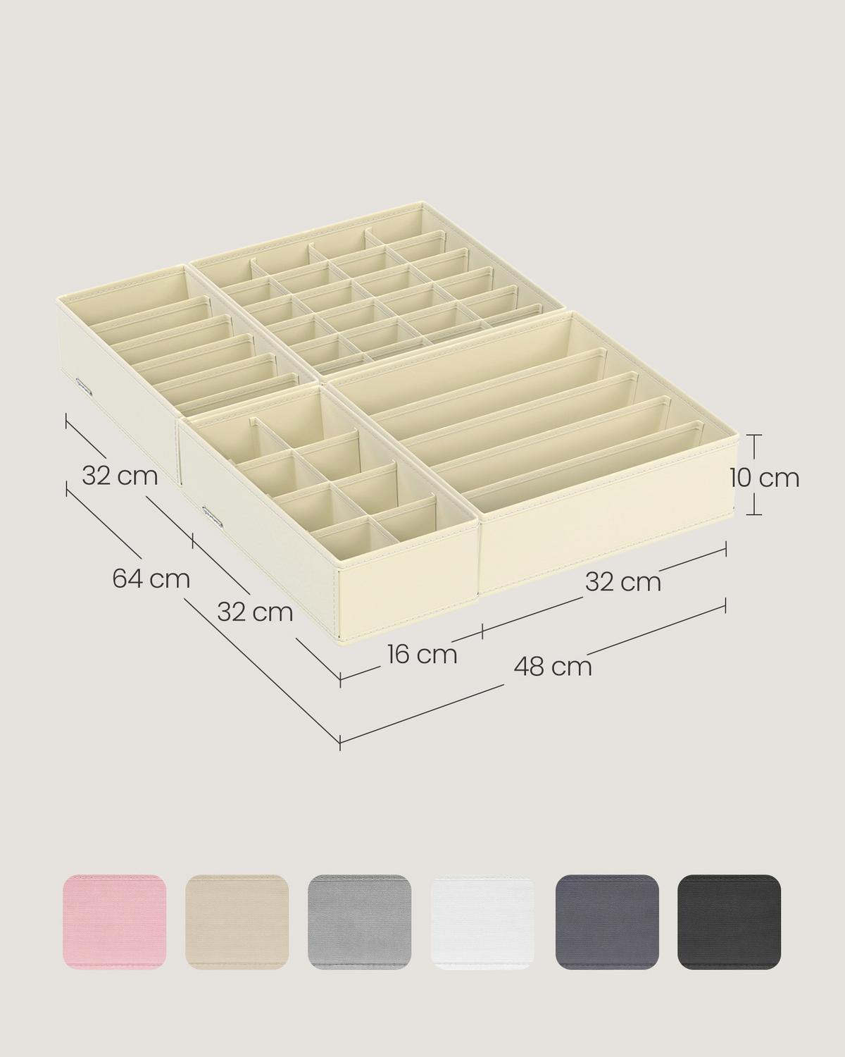 Schubladeneinteilung Aprikose B: 32cm - Aprikose, Basics, Papier/Textil (32/32/10/32/16cm)