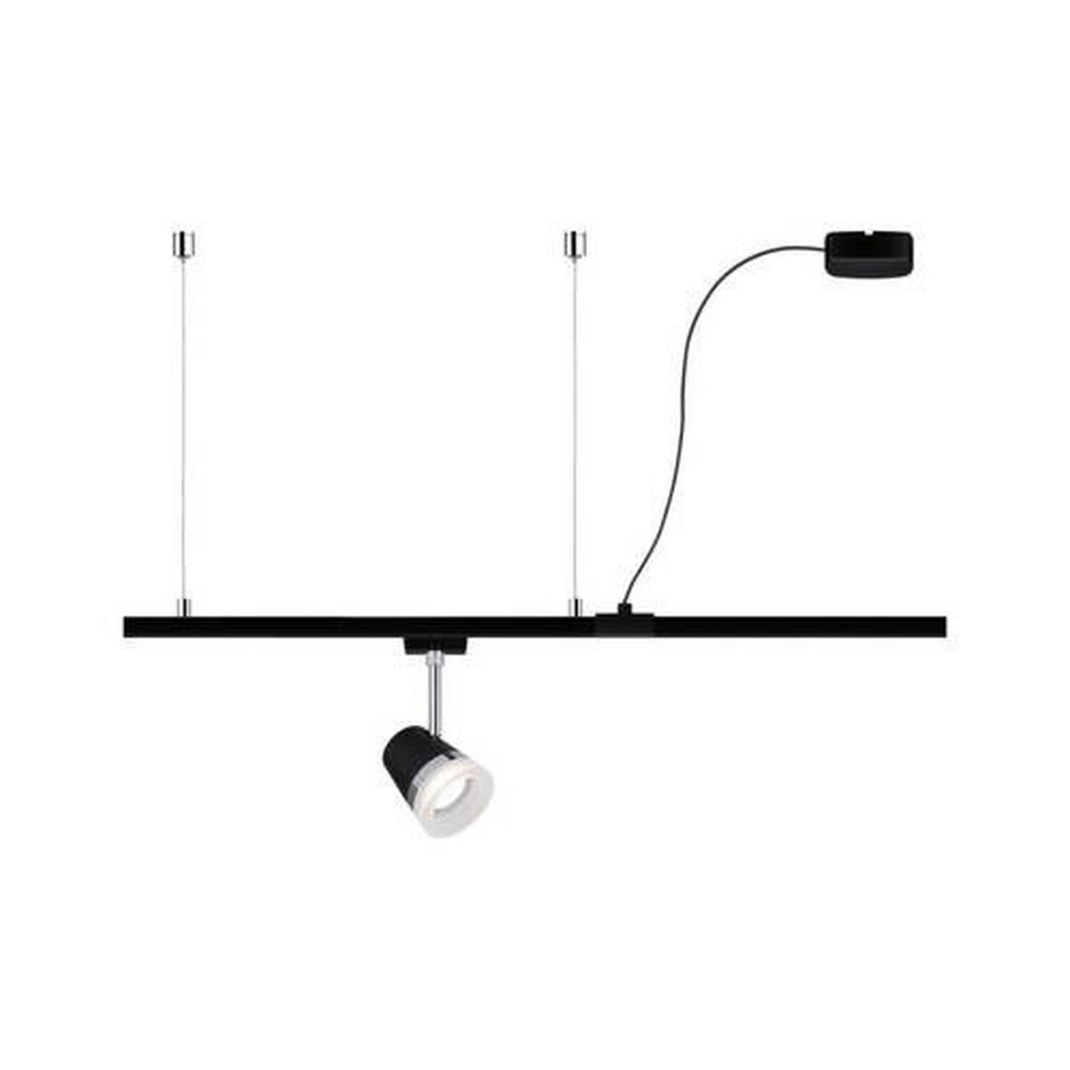 Schienensystem Urail Einspeisung 95418, Schwarz - Schwarz, Basics, Kunststoff/Metall (70cm) - Paulmann