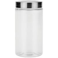 Vorratsdose aus Glas Catleen ca. 1,7 L, mikrowellengeeignet - Klar/Edelstahlfarben, MODERN, Glas/Metall (11/22cm) - Luca Bessoni