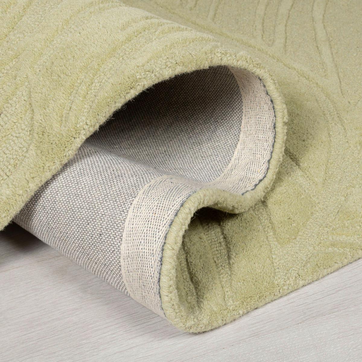Wollteppich 503119373944 - Hellgrün, Basics, Textil (60/230cm)