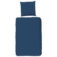 Bettwäsche Uni Blau Dunkelblau 135x200 cm - Dunkelblau, Basics, Textil (135/200cm)