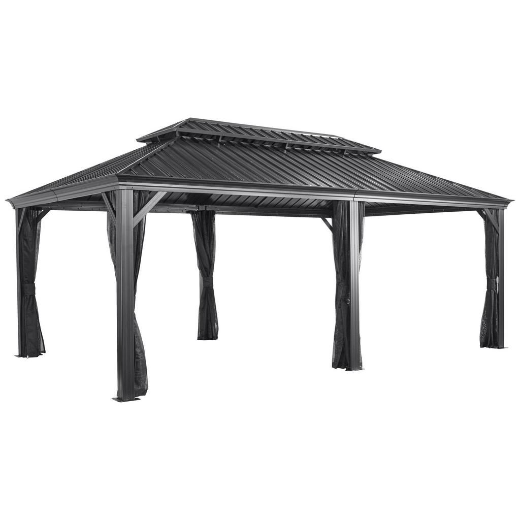 Pavillon Messina 598x363 cm wetterfest Gartenpavillon