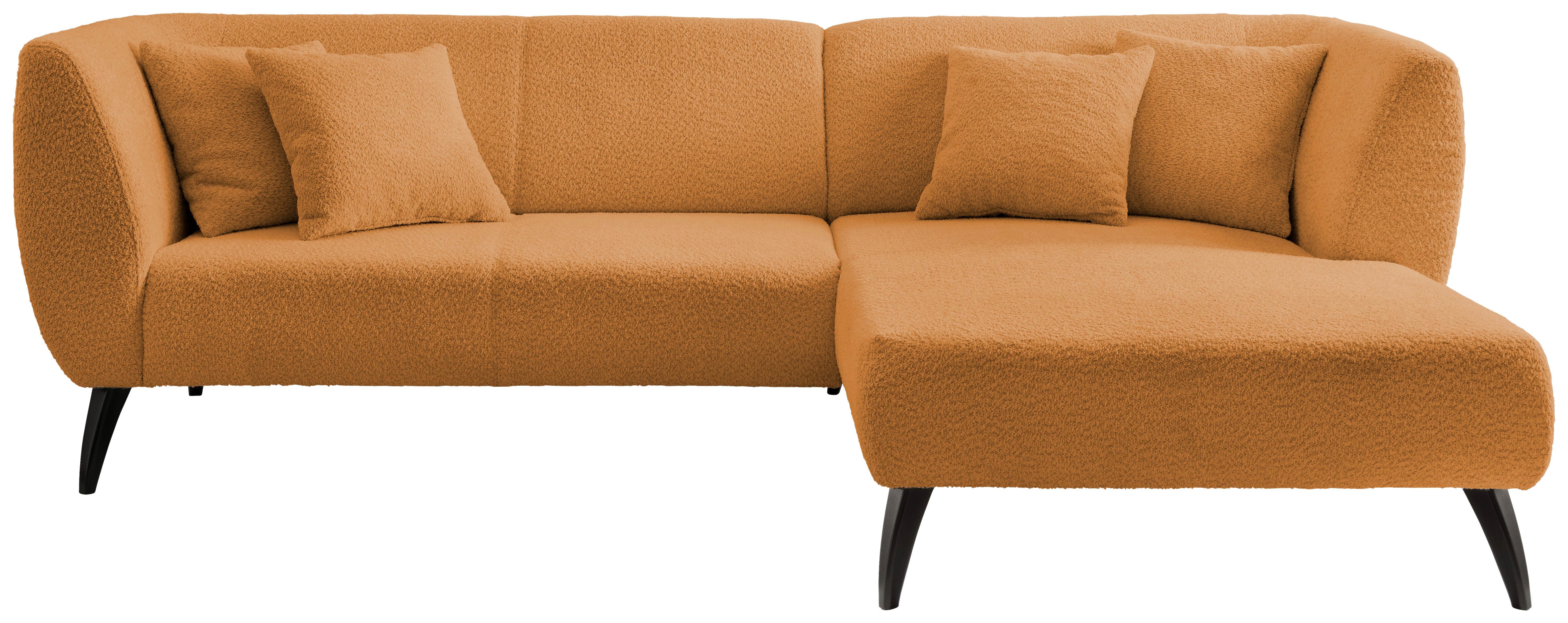 Ecksofa Colori Goldfarben S: 264/160 Cm - Goldfarben/Schwarz, MODERN, Holz/Textil (264/160cm) - MID.YOU