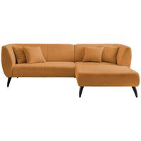 Ecksofa Colori Goldfarben S: 264/160 cm - Goldfarben/Schwarz, MODERN, Holz/Textil (264/160cm) - MID.YOU