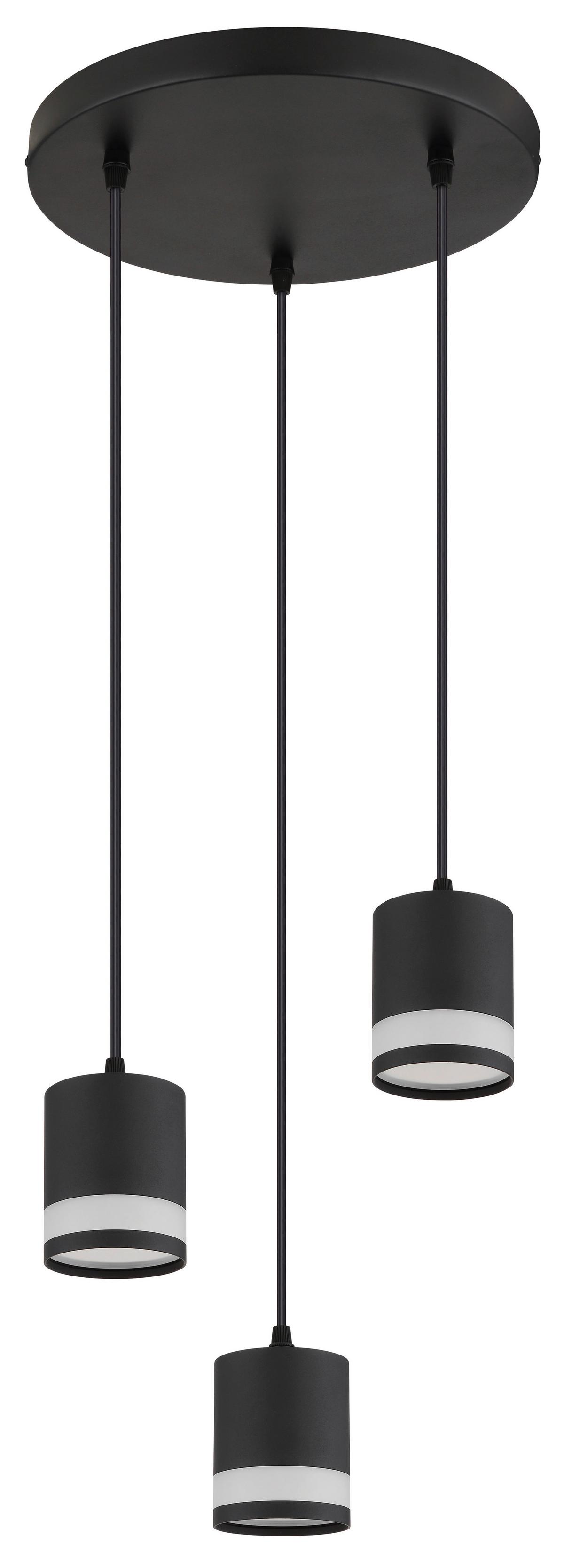 Led Függőlámpa 57852-3h Lucero - fekete/fehér, Design, műanyag/fém (30/110cm) - Globo