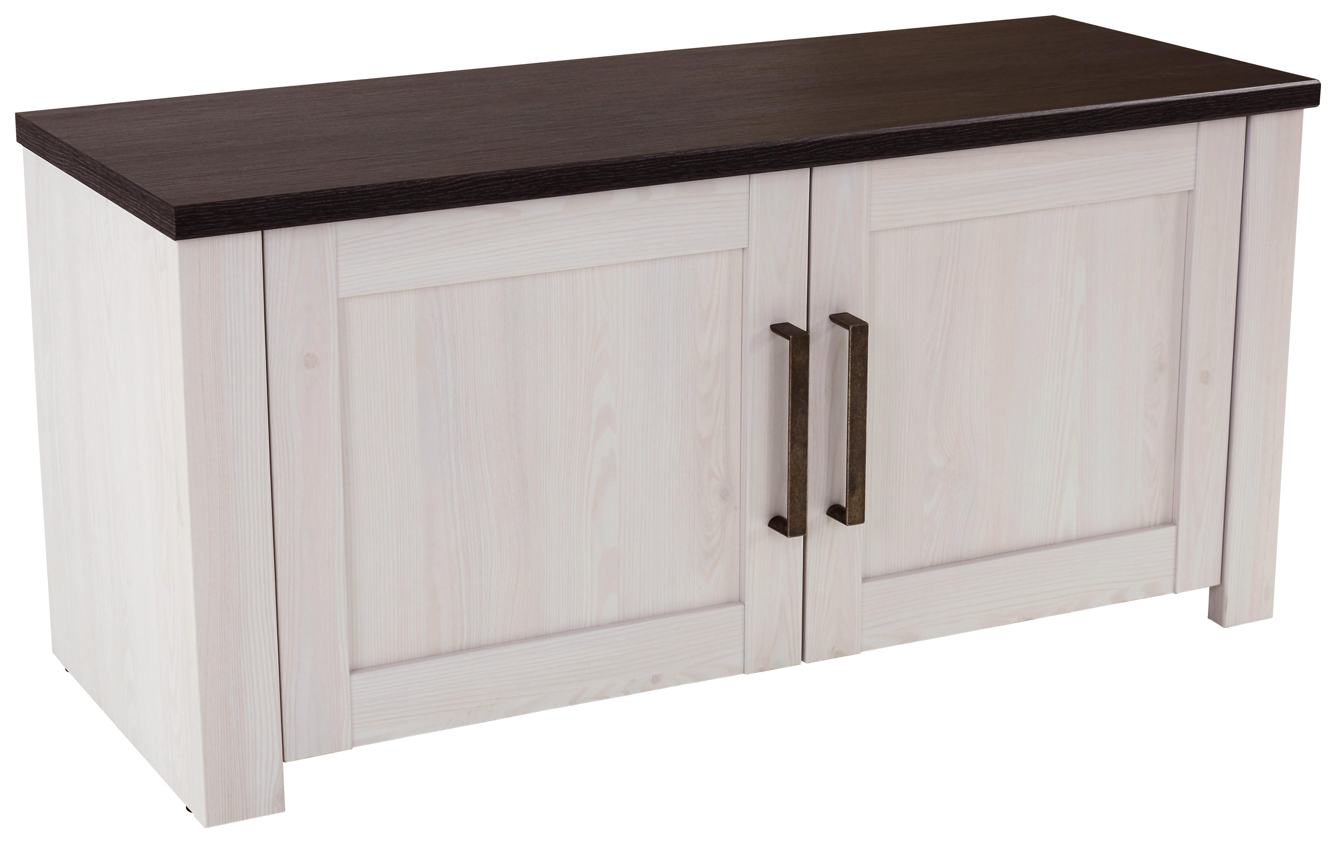 Garderobenbank Provence - Wengefarben/Weiß, MODERN, Holzwerkstoff (116/49/42cm) - James Wood