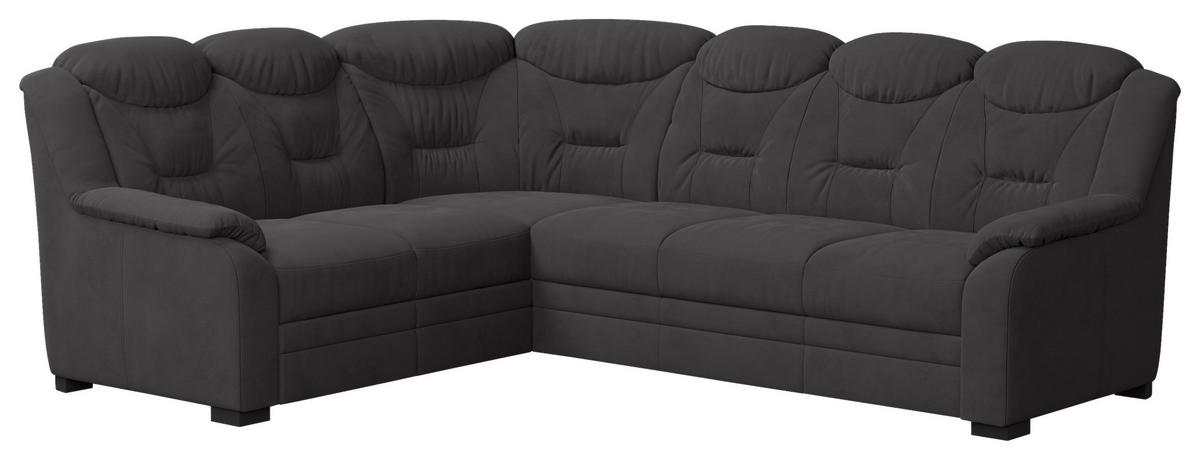 Ecksofa Marcus - Anthrazit/Schwarz, Basics, Textil (211/263cm) - MID.YOU