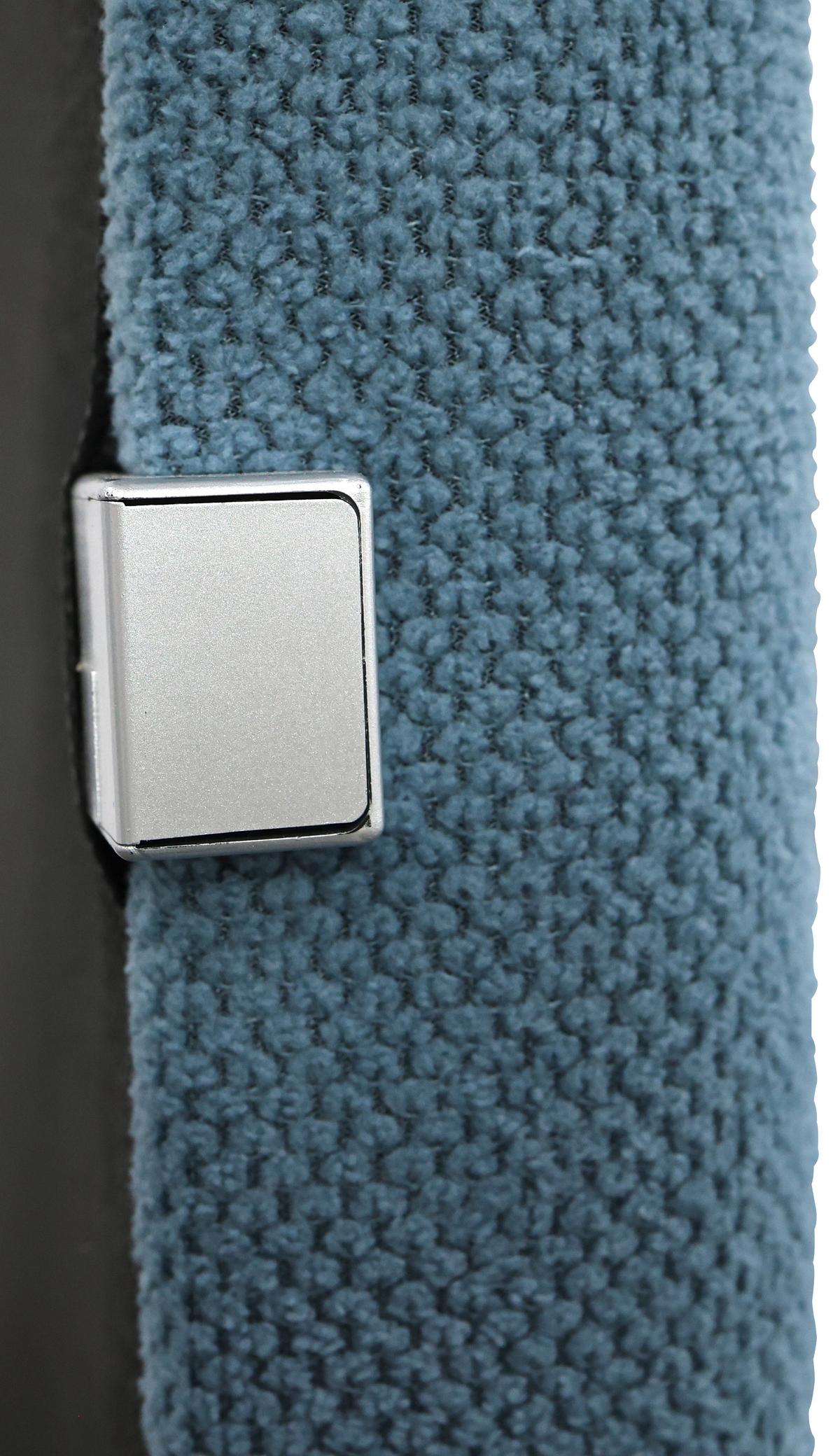 Boxbett Carlos 120 Hellblau B: 121 cm - Schwarz/Hellblau, Basics, Holzwerkstoff/Textil (121/110/210cm) - Livetastic