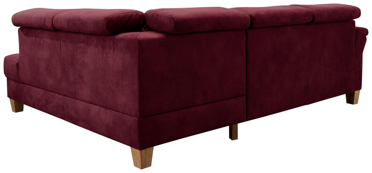 Ecksofa Arngast bordeaux, 194x245 cm - Eichefarben/Bordeaux, KONVENTIONELL, Textil (194/245cm) - Sit & More