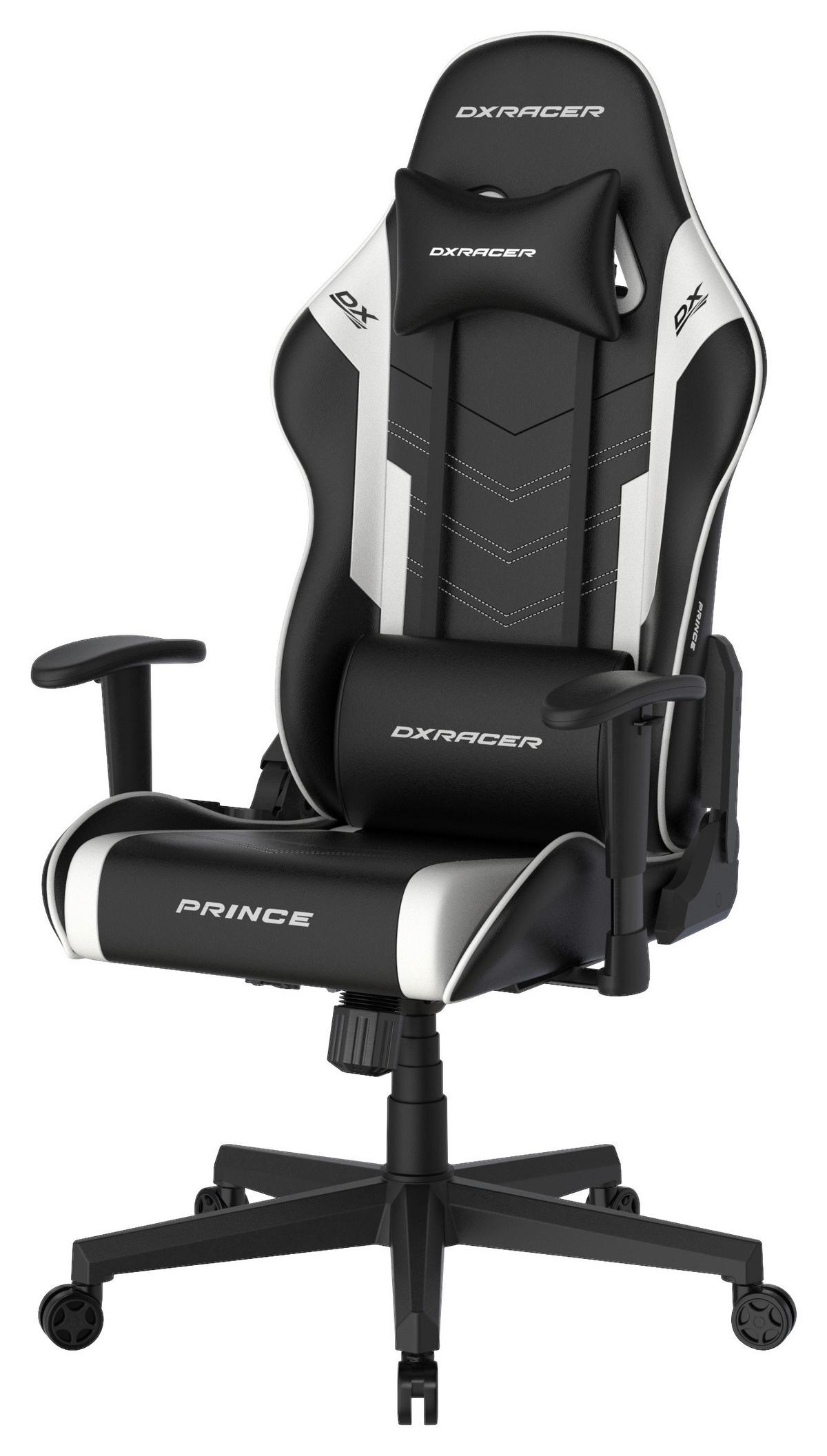 Gamingstuhl DX Racer Prince L - Schwarz/Weiß, MODERN, Kunststoff/Textil (67/126/67cm) - Dxracer
