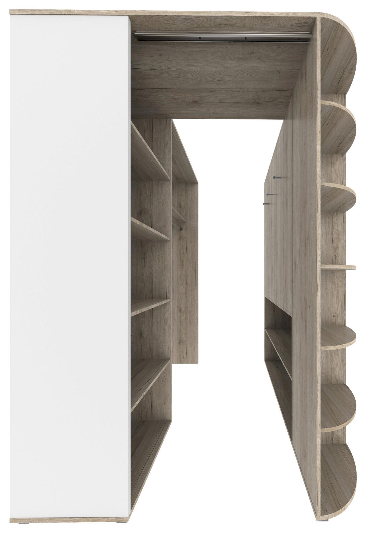 Sarokszekrény Cariba 124/199 Cm - San Remo tölgy/fehér, Design, faalapú anyag (124/199/148cm) - MID.YOU