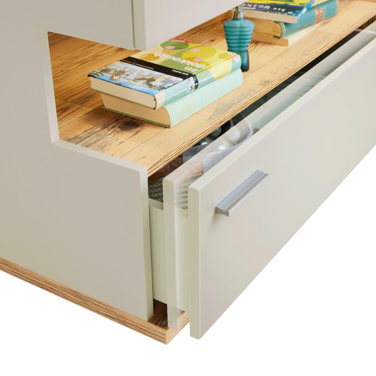Tv-lowboard Ambiente B:163,6cm Alpine Lodge Dekor/kieselgrau - MODERN, Holzwerkstoff (163,6/56,6/53,6cm)