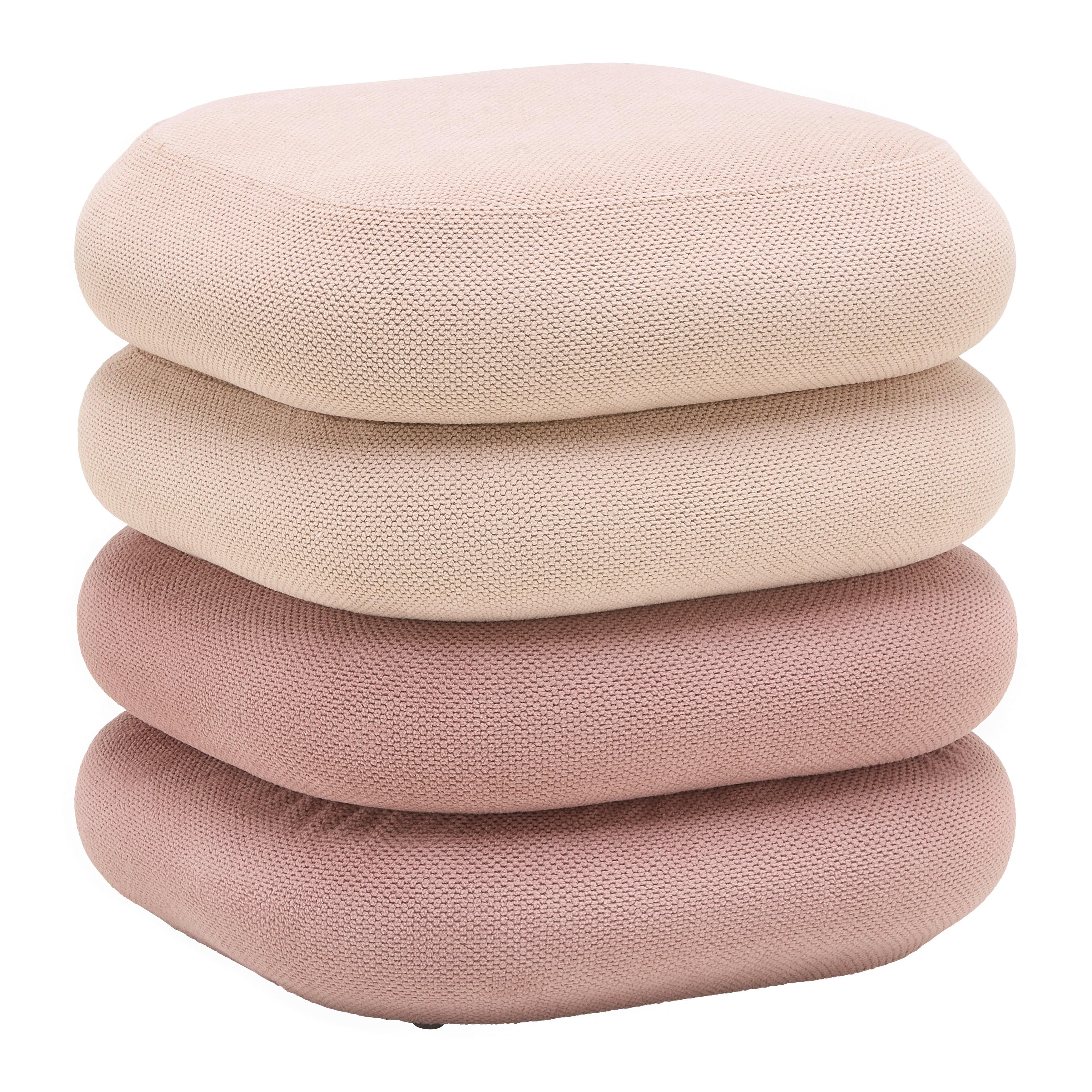Taburetka SOPHIE, ružová/tmavotužová ženilka - svetlohnedá/červenohnedá, Modern, kompozitné drevo/textil (39,5/40/39,5cm) - Mömax