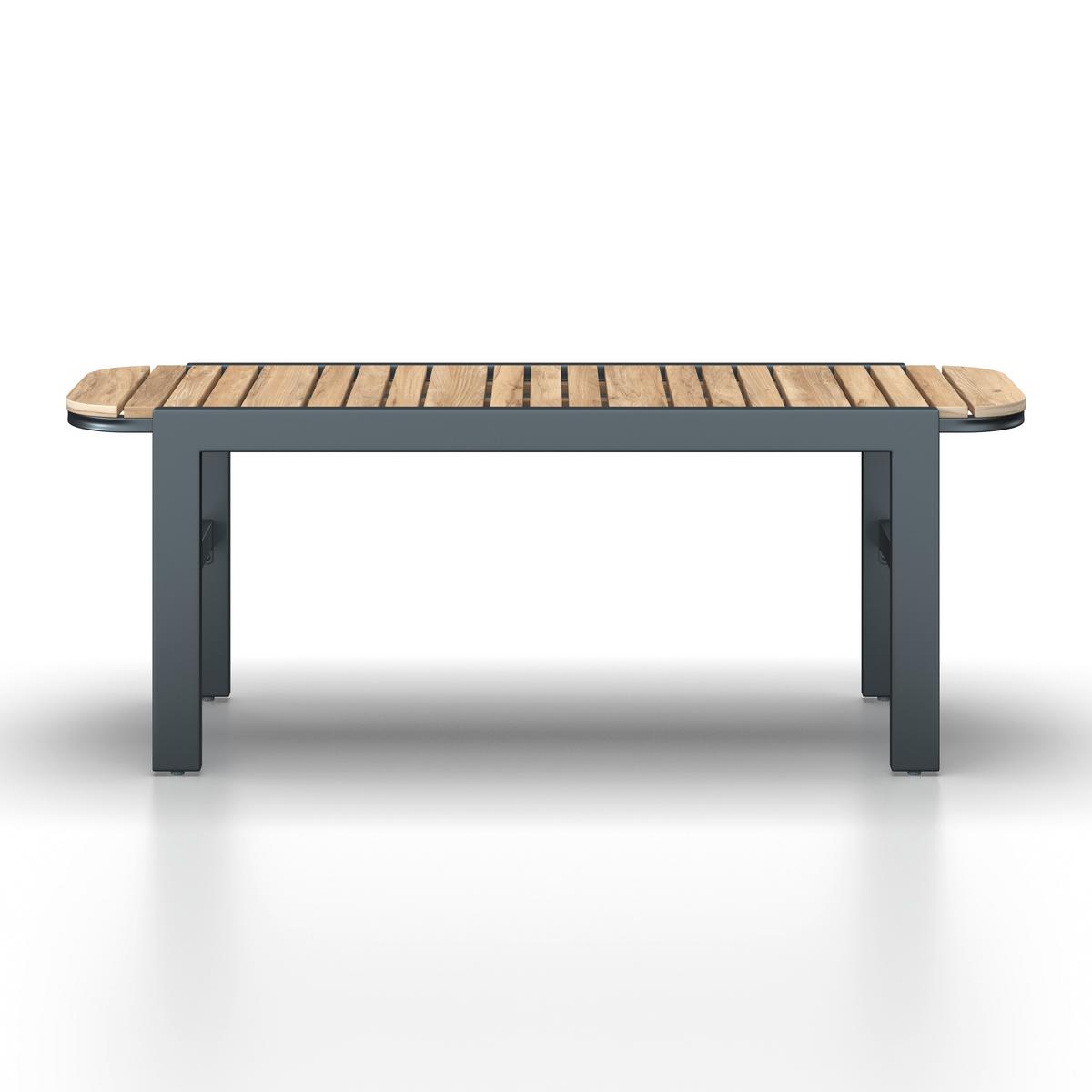 ZÁHRADNÁ LAVICA MARLO - farba akácie, Modern, kov/drevo (126/47/40cm) - Bessagi Garden