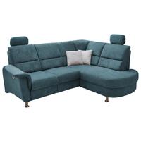 Ecksofa Parole Hellblau S:231/184 cm - Chromfarben, KONVENTIONELL, Textil (231/184cm) - Livetastic