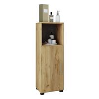Midischrank Flandu B: 31 Cm Honig Eiche Dekor - Honigeiche/Schwarz, Basics, Holzwerkstoff (31/93/30cm) - MID.YOU
