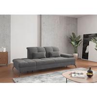 Récamiere Amica E, Grau B: 231 Cm - Schwarz/Grau, KONVENTIONELL, Textil (231/90/122cm) - Sit & More