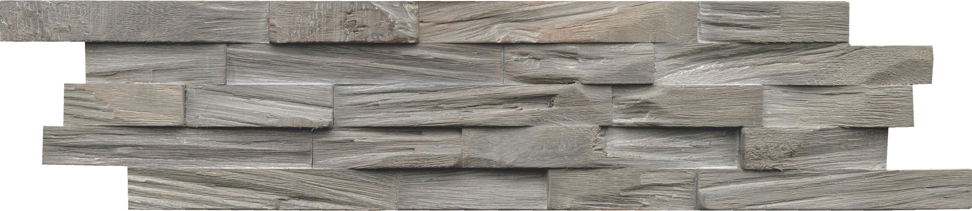 Wandverkleidung Beachwood Walnut Gun Smoked - Grau, Basics, Holz (61/15/2cm)