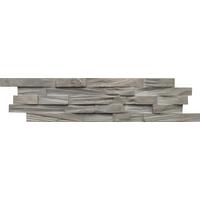 Wandverkleidung Beachwood Walnut Gun Smoked - Grau, Basics, Holz (61/15/2cm)