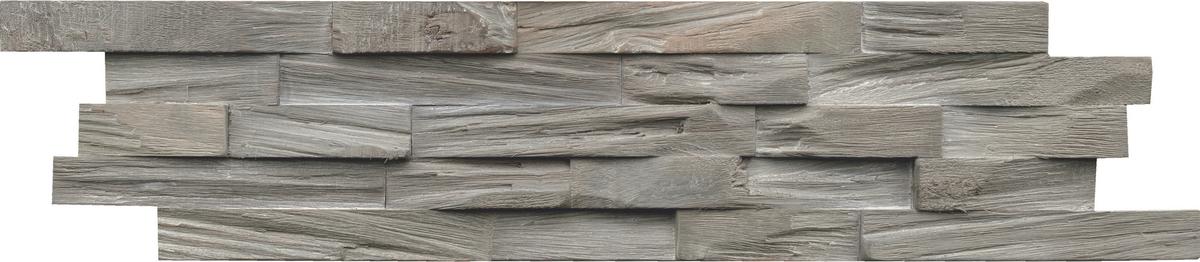 Wandverkleidung Beachwood Walnut Gun Smoked - Grau, Basics, Holz (61/15/2cm)