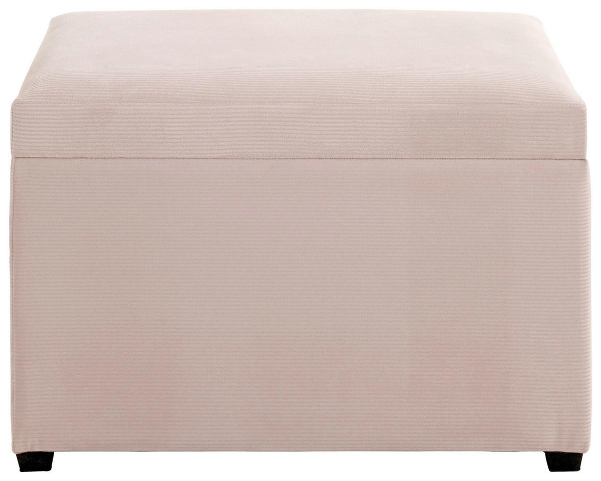 Lavica s úložným priestorom Conny, krémová, š: 58 cm - čierna/krémová, Design, kompozitné drevo/textil (58/42/39cm)
