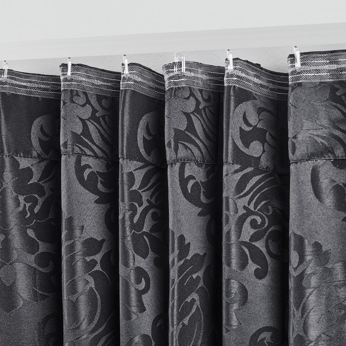 Hotový závěs Charles, 140/245 cm, černá - černá, Lifestyle, textil (140/245cm) - Modern Living