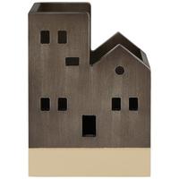 Dekor Ház Ragnar - nyírfa/sötétbarna, Modern, faalapú anyag (12,6/8/18cm) - Luca Bessoni