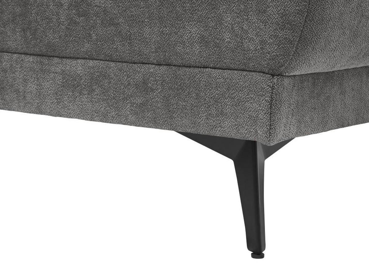 Rohová sedačka TEXAS, pravá, sivohnedý velúr - čierna/taupe, Konventionell, drevo/textil (259/203cm) - Based