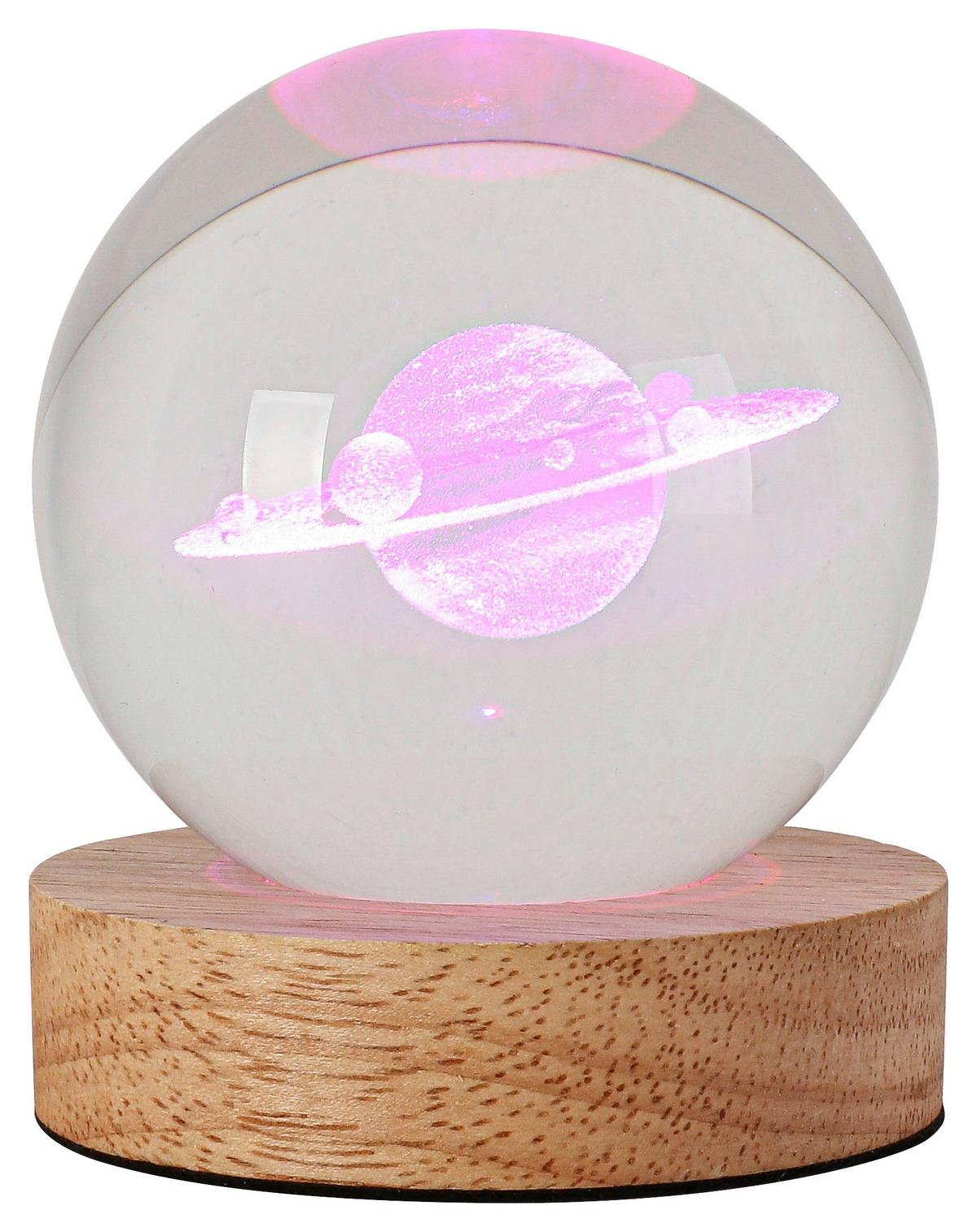 DEKORAČNÍ LED SVÍTIDLO MONI - průhledné/přírodní barvy, Romantický / Rustikální, kompozitní dřevo/plast (8/9,5cm) - Mömax