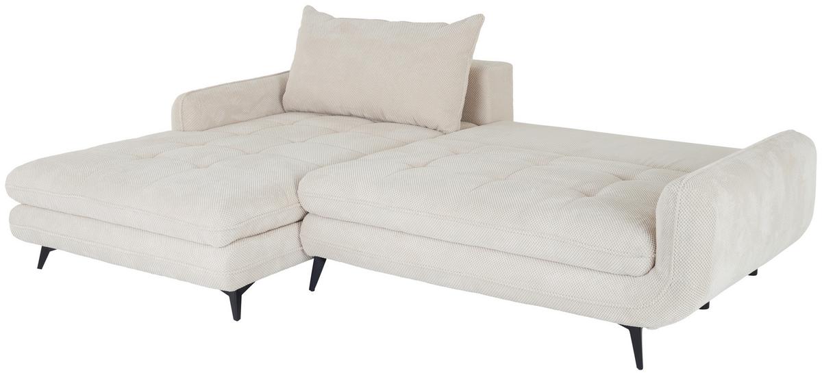 Sedacia súprava WAVE - čierna/béžová, Modern, kov/textil (189/266cm)