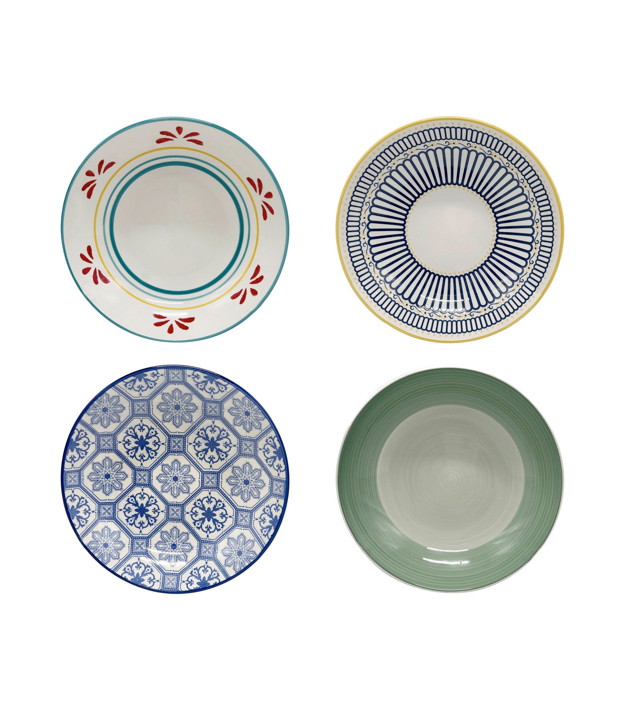SUPPENTELLER ELENA - Türkis/Blau, MODERN, Keramik (20cm) - Luca Bessoni