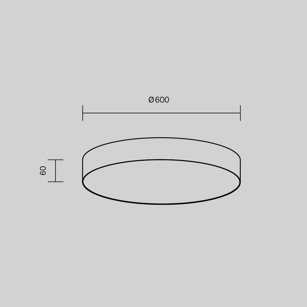 Deckenleuchte Zon - Schwarz, MODERN, Metall (60/6cm) - MAYTONI