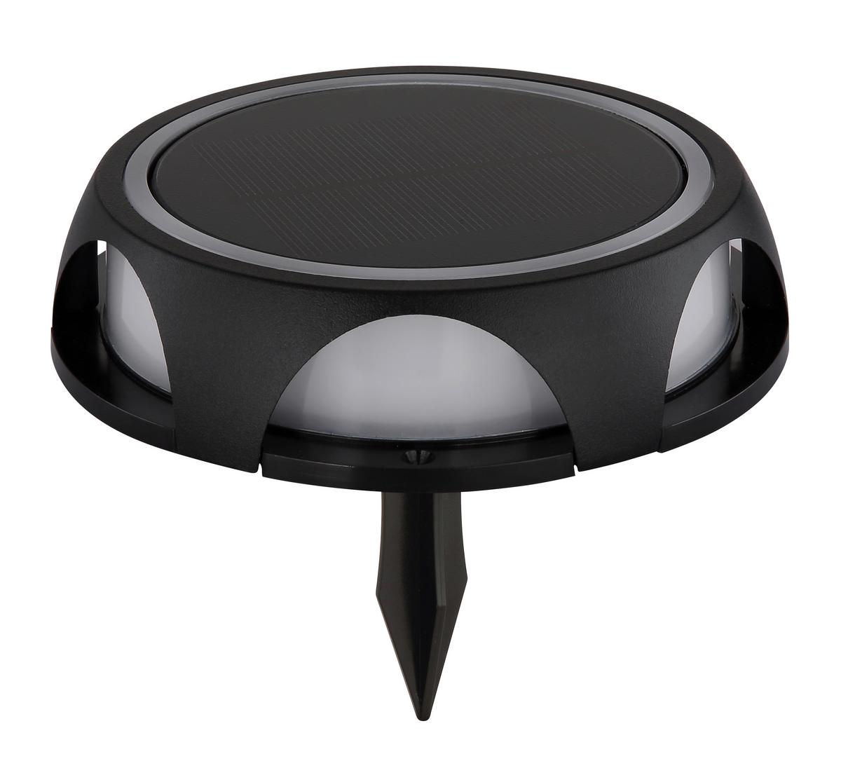 Solarleuchte 3000k, 10-60lm - Opal/Schwarz, Design, Kunststoff/Metall (14/3,6cm) - Globo