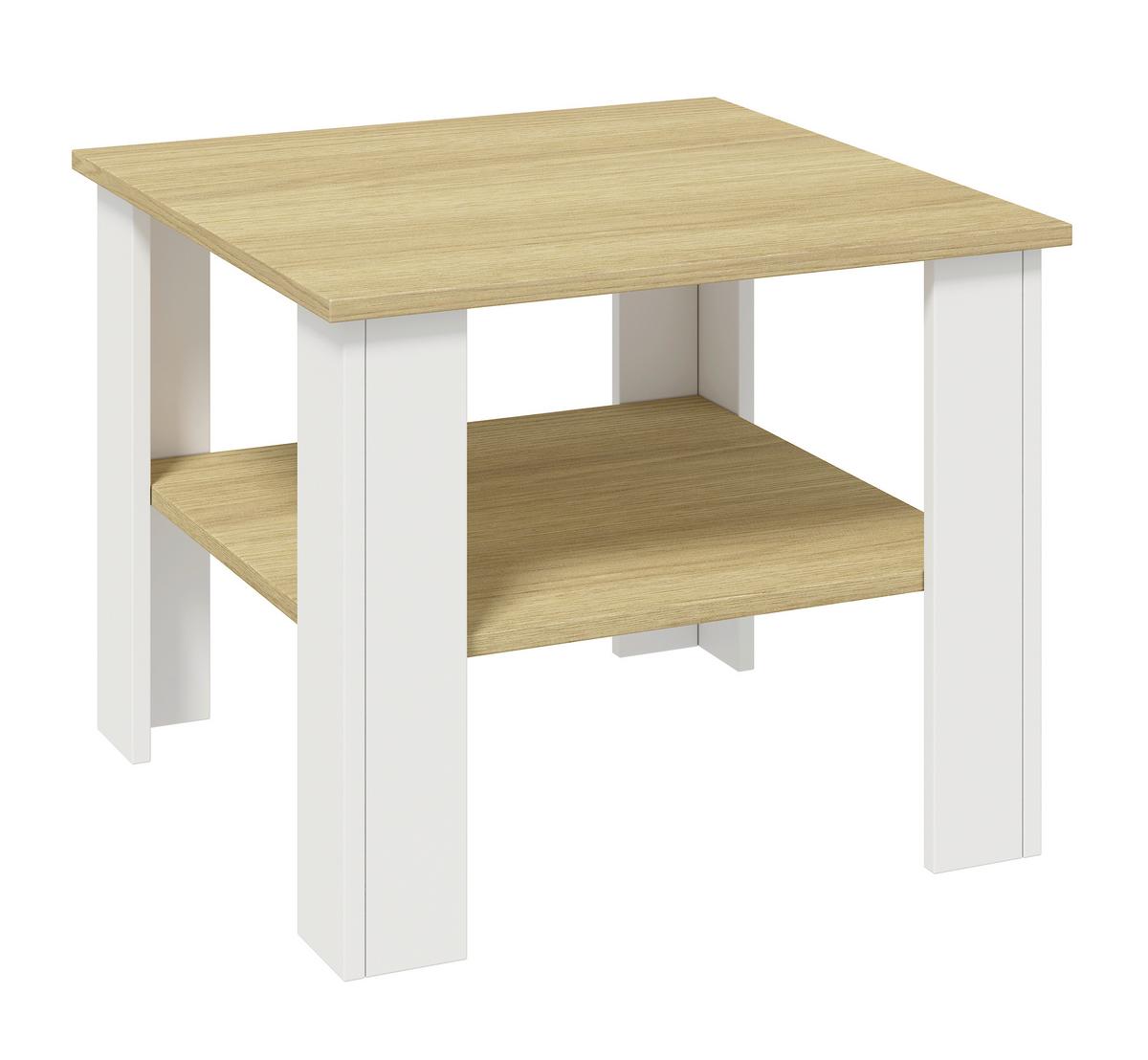 KONFERENČNÝ STOLÍK DISALO - biela/dub medový, Design, kompozitné drevo (55/55/44cm) - Livetastic