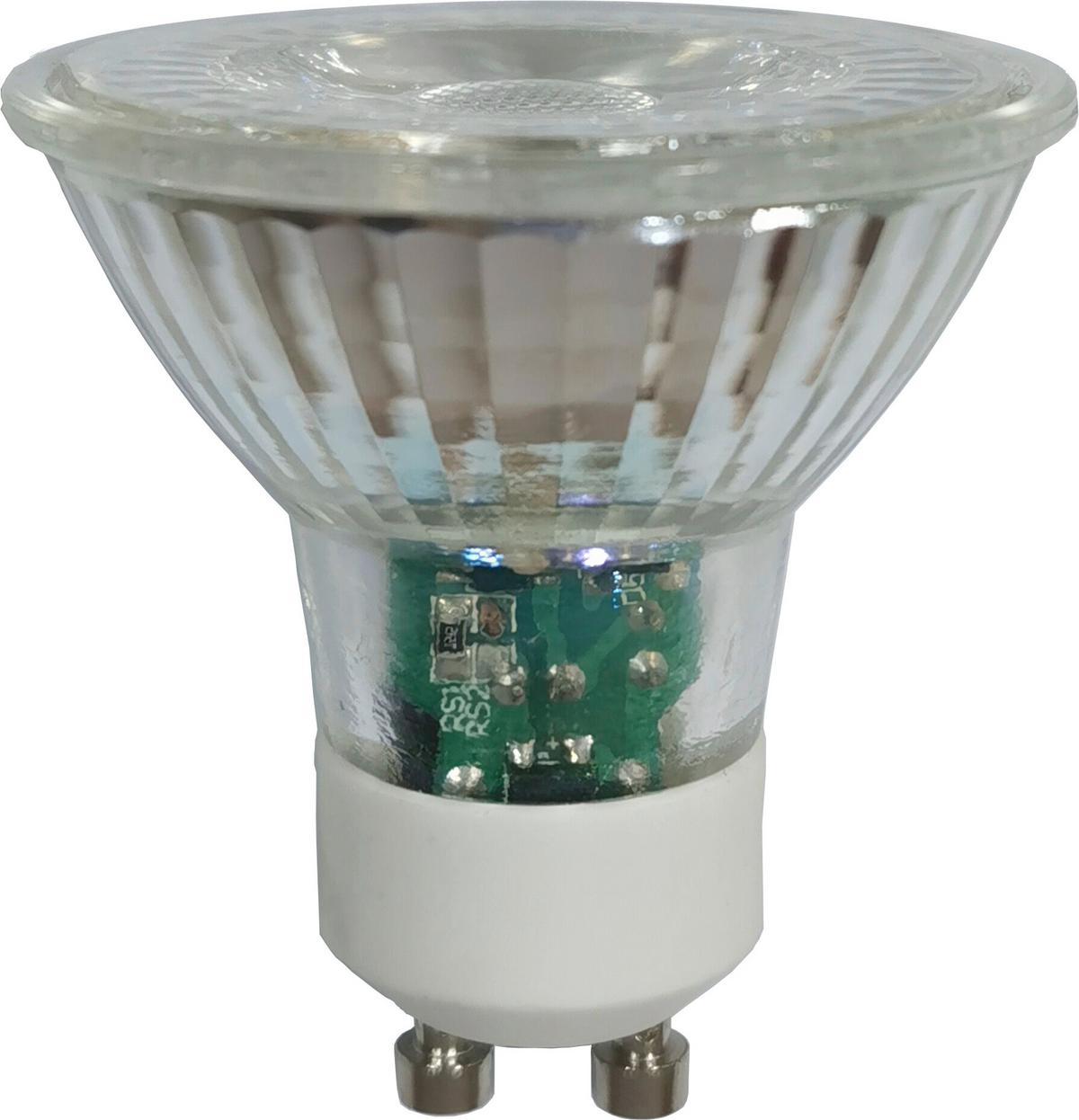 LED žiarovka GU10, 5W, 230V - číra, sklo (5/5,3cm)