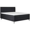 Boxspringbett Mit Topper 180x200 Cm Linz, Schwarz - Schwarz, MODERN, Textil (180/200cm) - MID.YOU